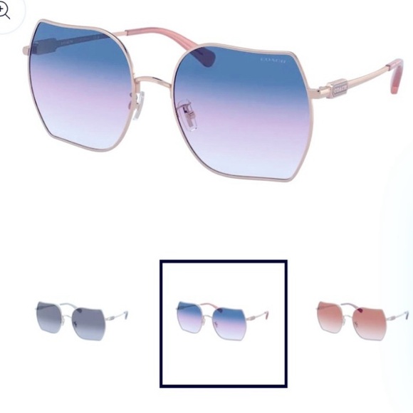 Coach Rose Gold Oversized Sunglasses - Picture 1 of 7